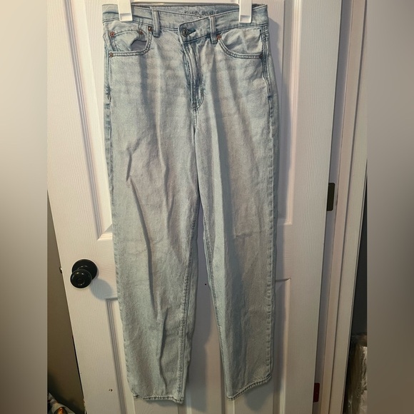 American Eagle Highest Rise Baggy Straight Jeans Women’s Size 6 - Picture 3 of 6